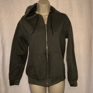 #472✅ olive green zip up hoodie jacket